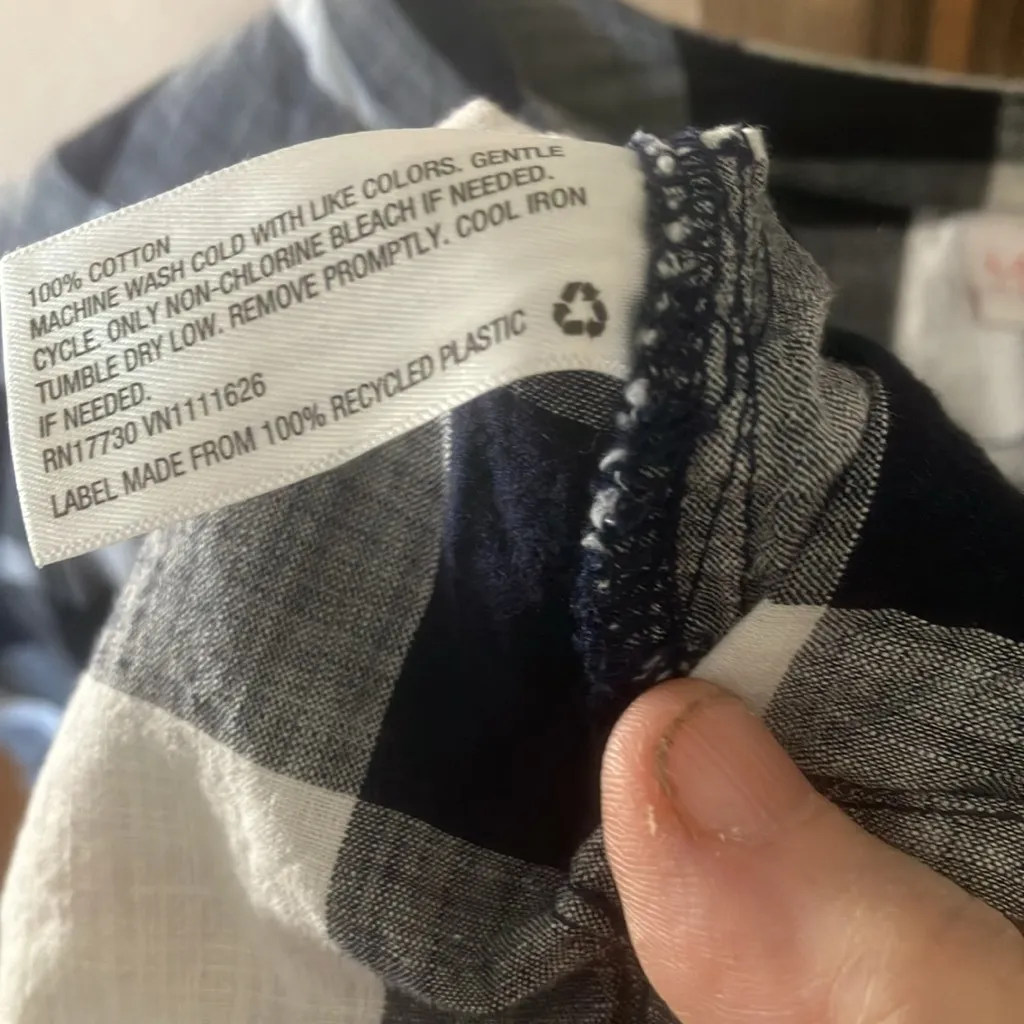 FINAL MARKDOWN Isabel maternity Black and White Checkered top small Size undefined - Image 3