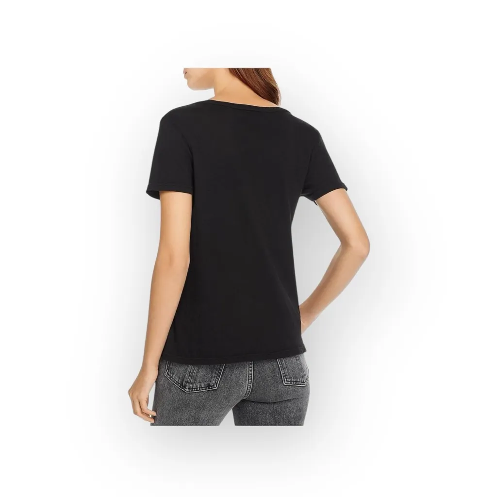 VHTF: new Lauren Moshi x Aqua ᨎ Mini Emoji Foil Graphic Tee T Shirt ᨎ Black ᨎ L - Image 2