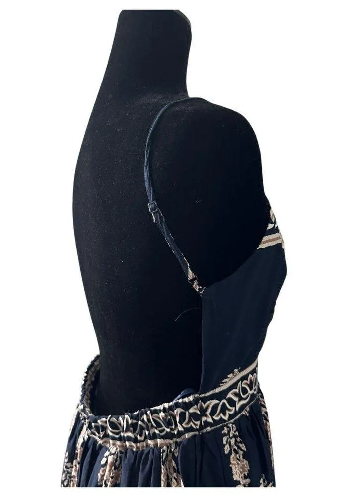 Dress Day Navy Blue Floral Maxi Dress Size Large - Image 6