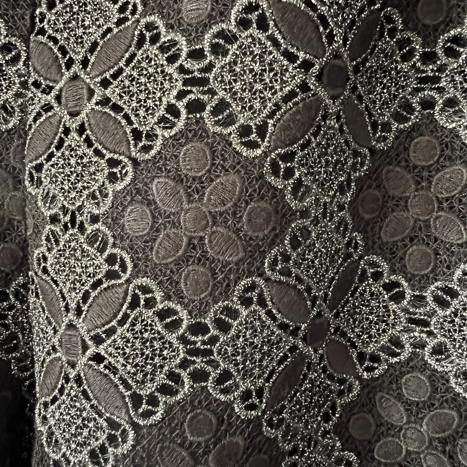 Cureté Black Lace Overlay Pants Womens Size 10 Sheer Straight Evening Gothic USA - Image 5