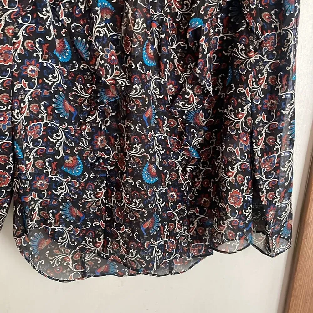 VERONICA BEARD Aneri Floral Silk Blouse - Image 7