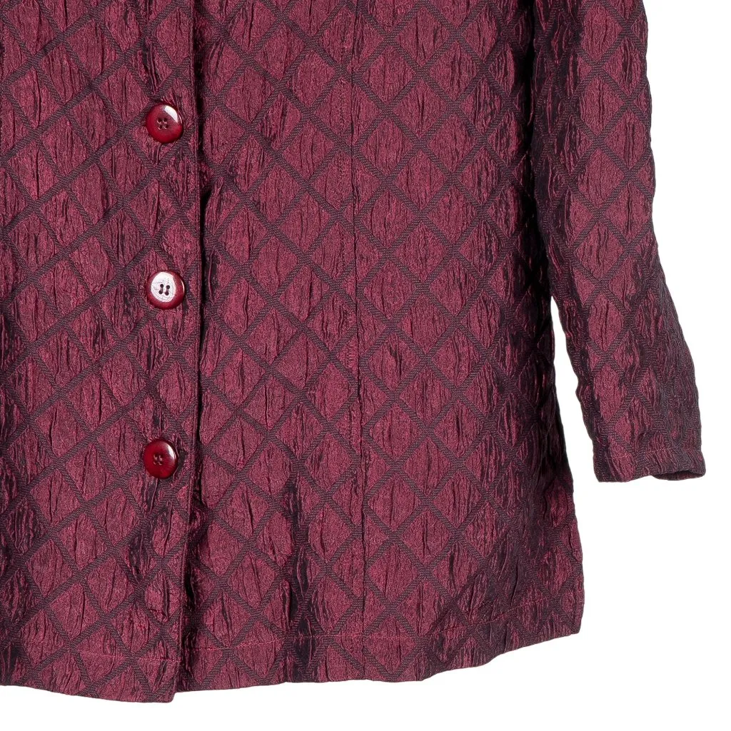 Coldwater Creek Blazer S Womens Long Buttons Jacket Mandarin Collar Diamond - Image 3