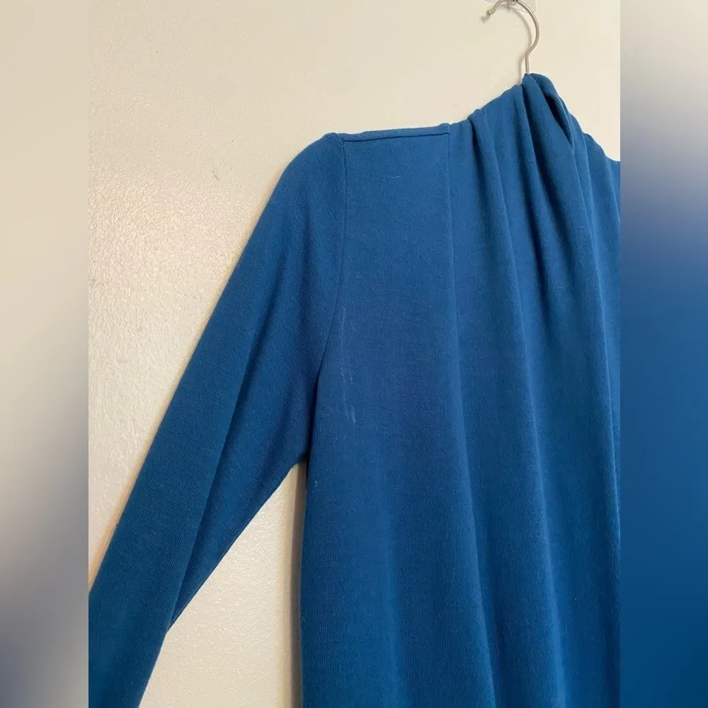 Ann Taylor Open Front Blue Cardigan Relaxed Fit Knit New - Image 5