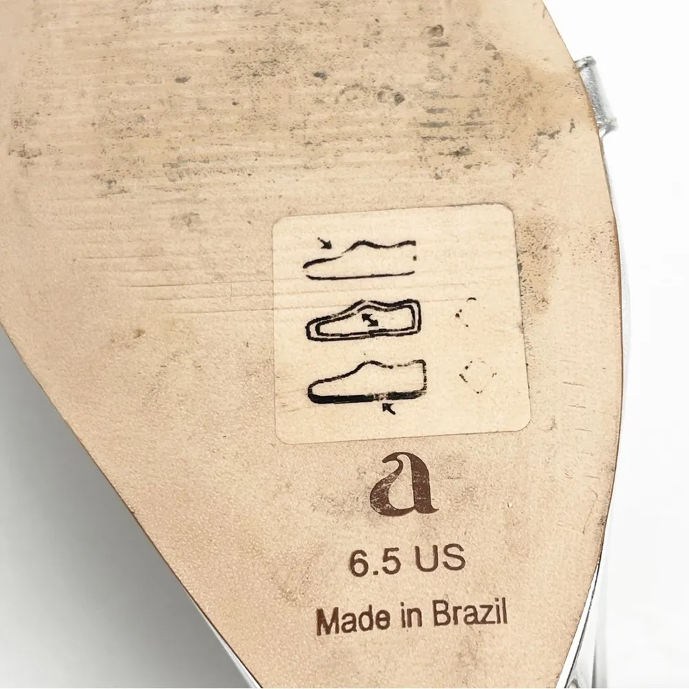 ARCH Lovestruck Silver Chrome Adjustable Ankle Straps Heart Inspired Heels 6.5 - Image 2