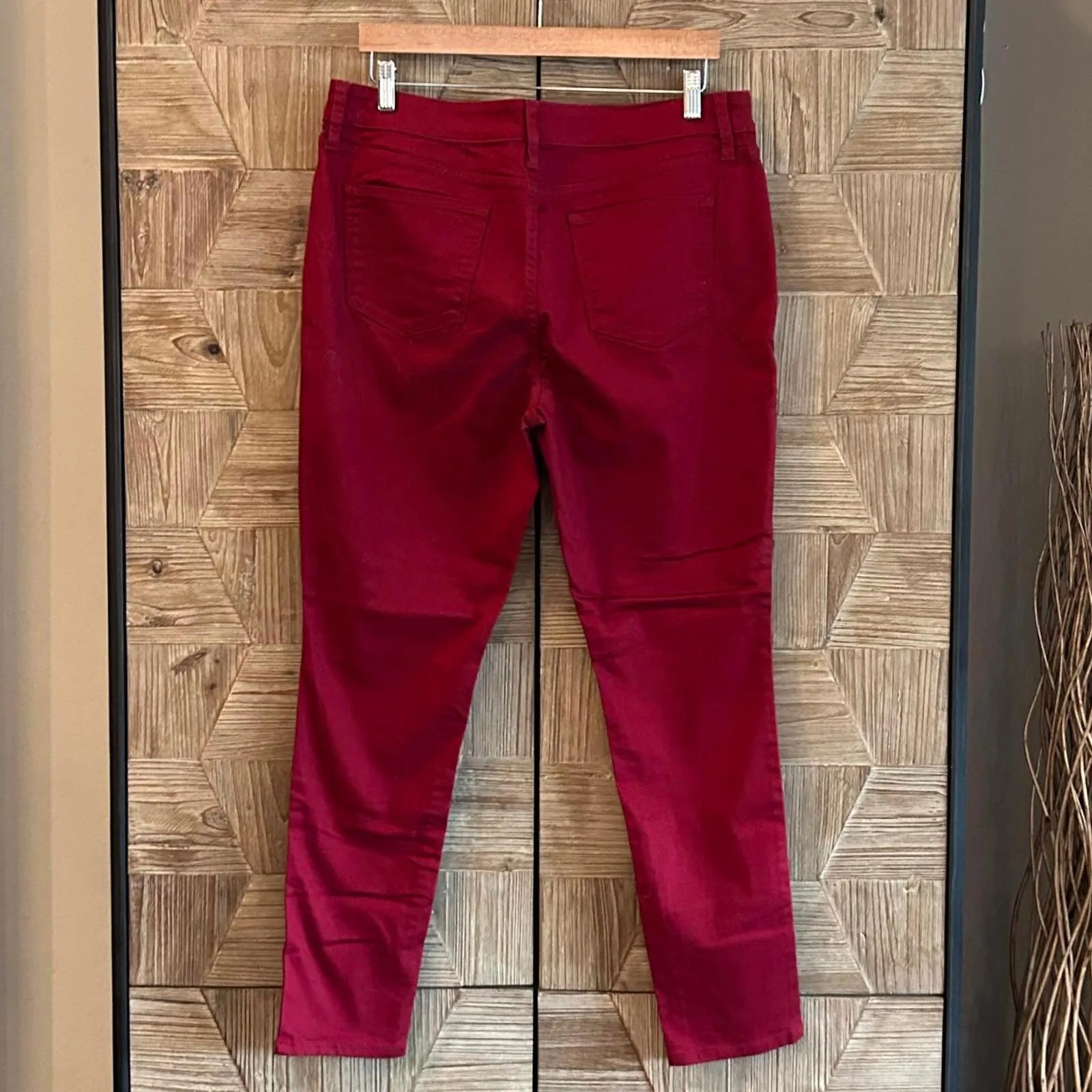 NWT St John's Bay Womens Red / Burgundy Skinny Jeans Size 14 - Image 3