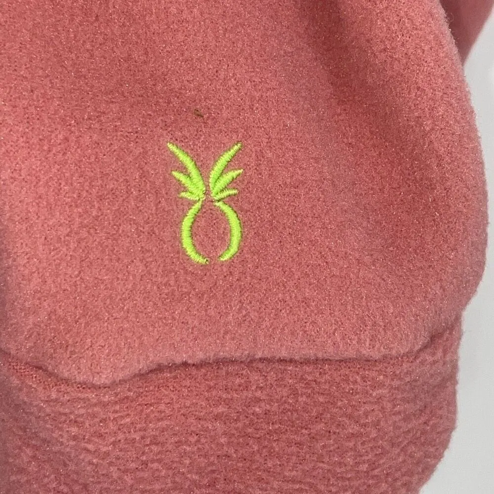 Dudley Stephens Park Slope Coral Terry Fleece Standing Turtleneck Pullover Sweat Pink Size M - Image 6