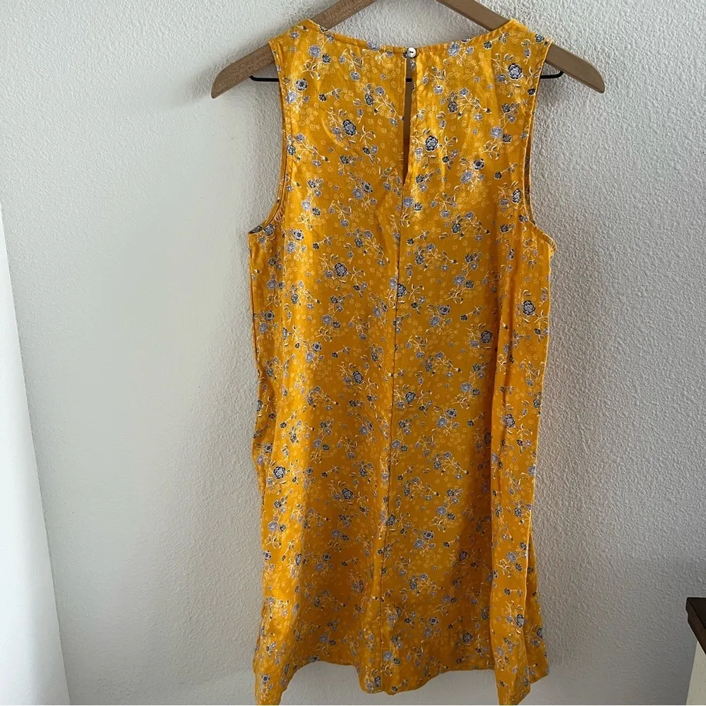 Rachel Zoe 100% Linen Yellow Floral Dress US Small - Image 9