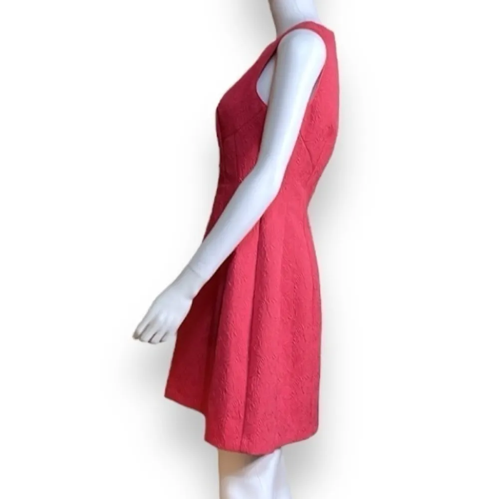 Coast Pink Fit & Flare Sleeveless Dress Women’s Size 8 (Fit 6) Lined, Textured - Image 6
