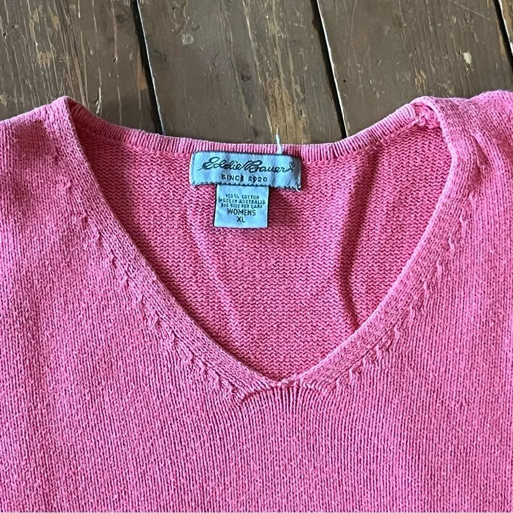Eddie Bauer Pink Cotton Sweater - Image 7