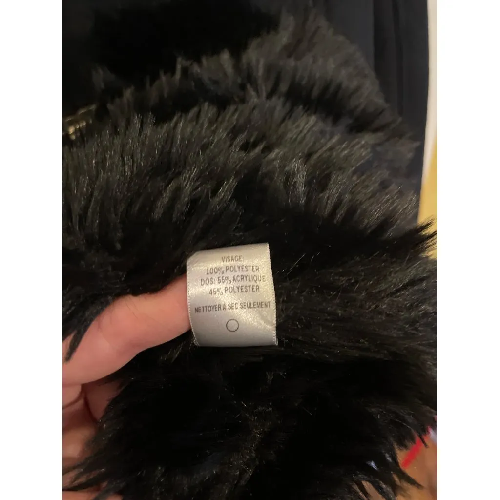 Nils Sportswear Black Faux Fur Trim Womens Coat Size S - Image 5