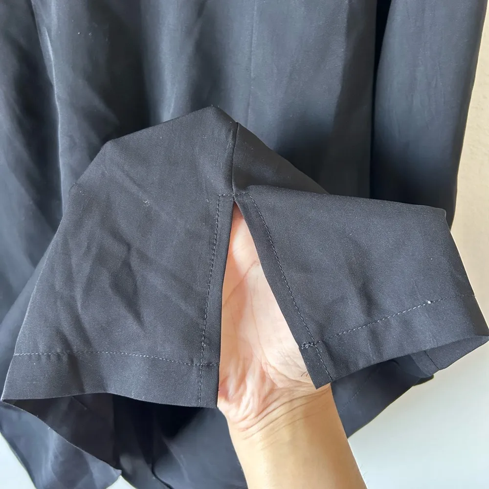 NWOT SHEIN Small Little Black Dress Balloon Sleeves Plunge V Neck Fall Winter - Image 4