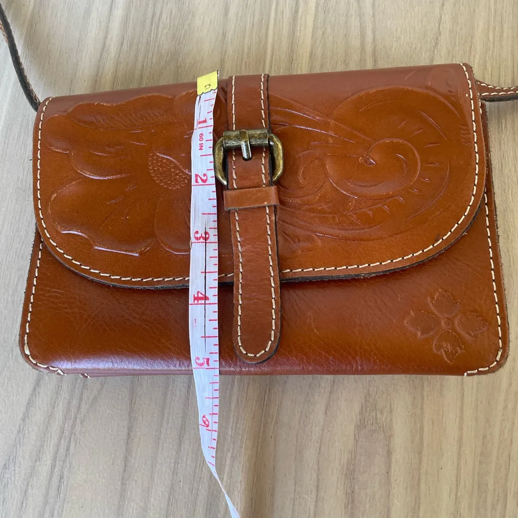 Patricia Nash Tan Leather Crossbody Bag - Image 11