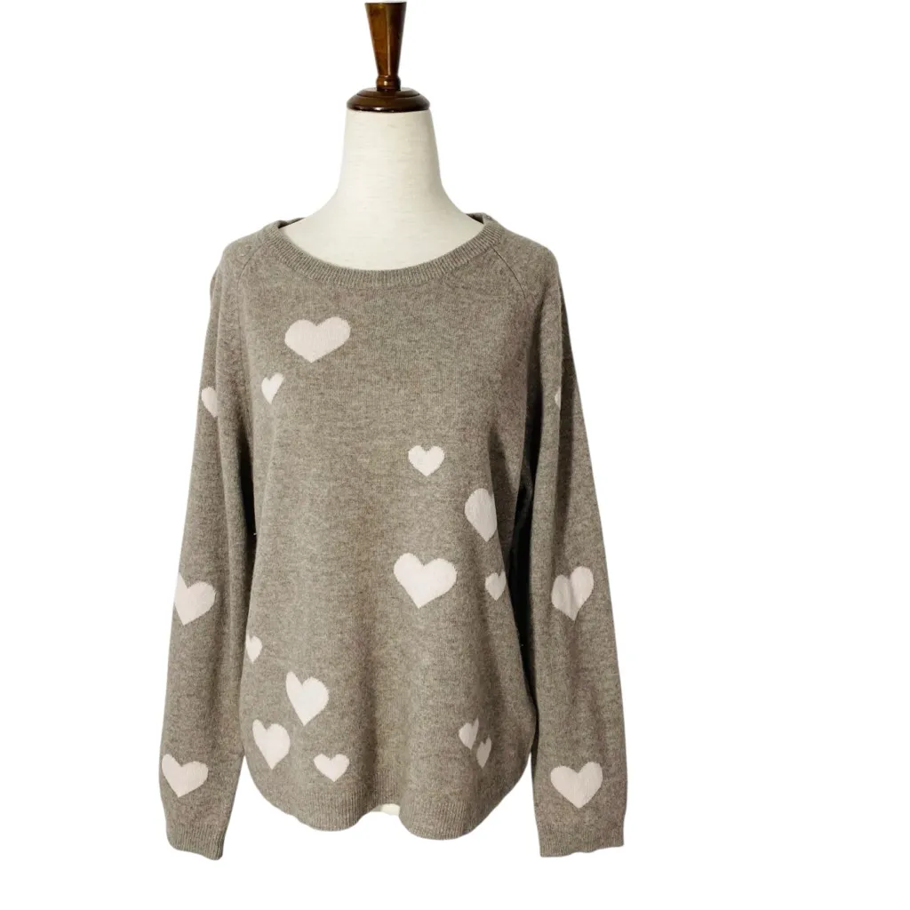 PHILOSOPHY 100% Cashmere Hearts Sweater - Image 2
