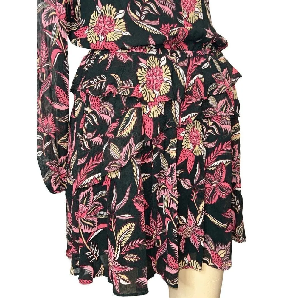 Scotch & Soda Bamboo Beach Floral Print Dress in XSmall Womens Long Sleeve - Image 7