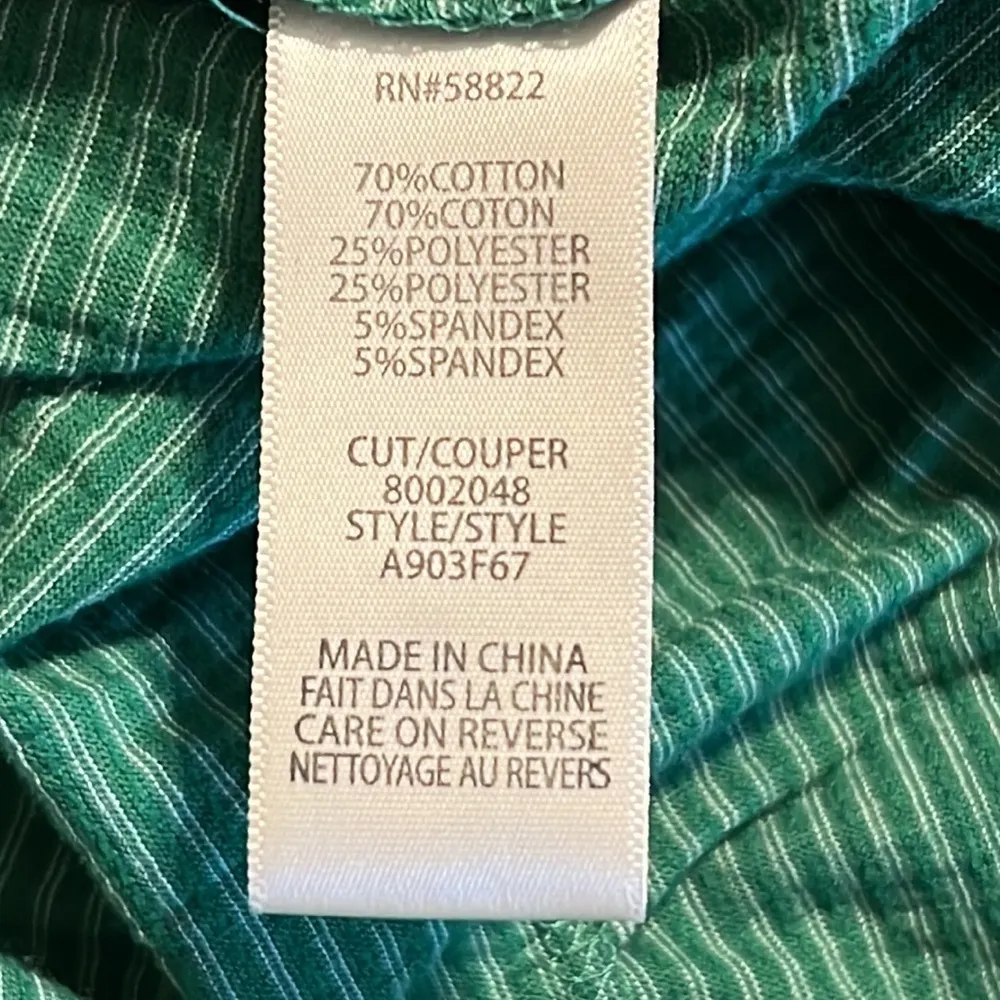 MAX STUDIO small womens mini dress pullover v-neck elastic waist striped green - Image 6