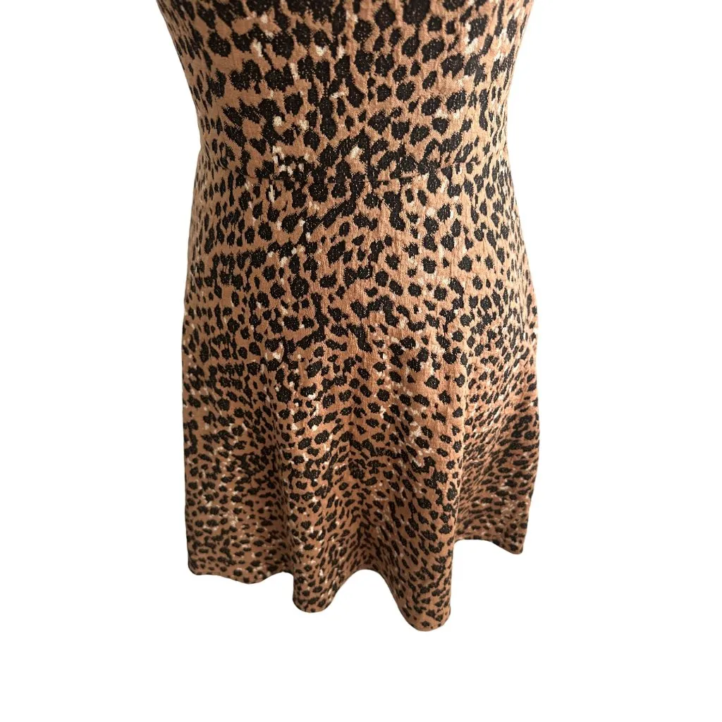 MARA HOFFMAN Animal Print A Line Skater Dress Size XS - Image 3