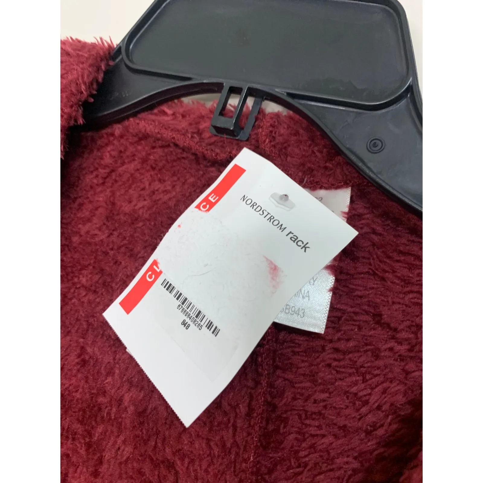 Forgotten Grace Plush‎ Cardigan maroon Size Medium NWT - Image 2