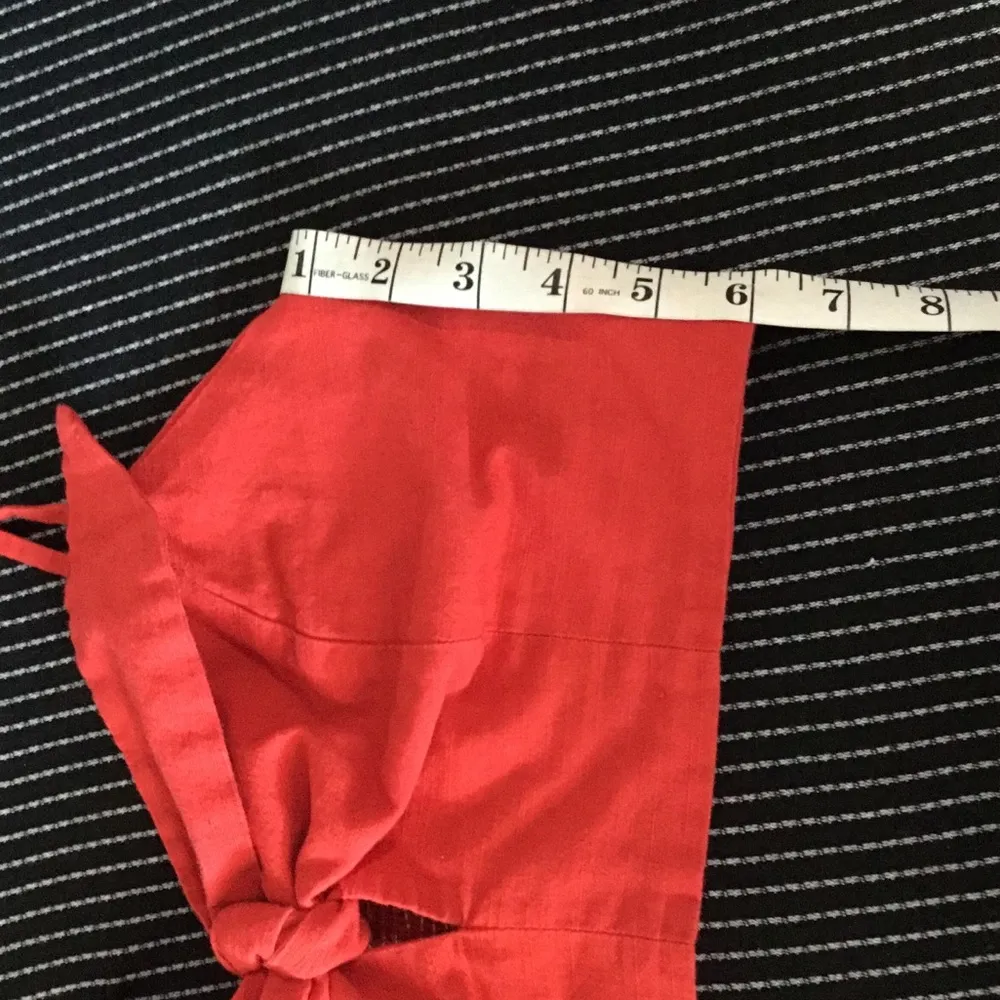 Urban Outfitters Red Crop Top Adjustable Tie - Image 7