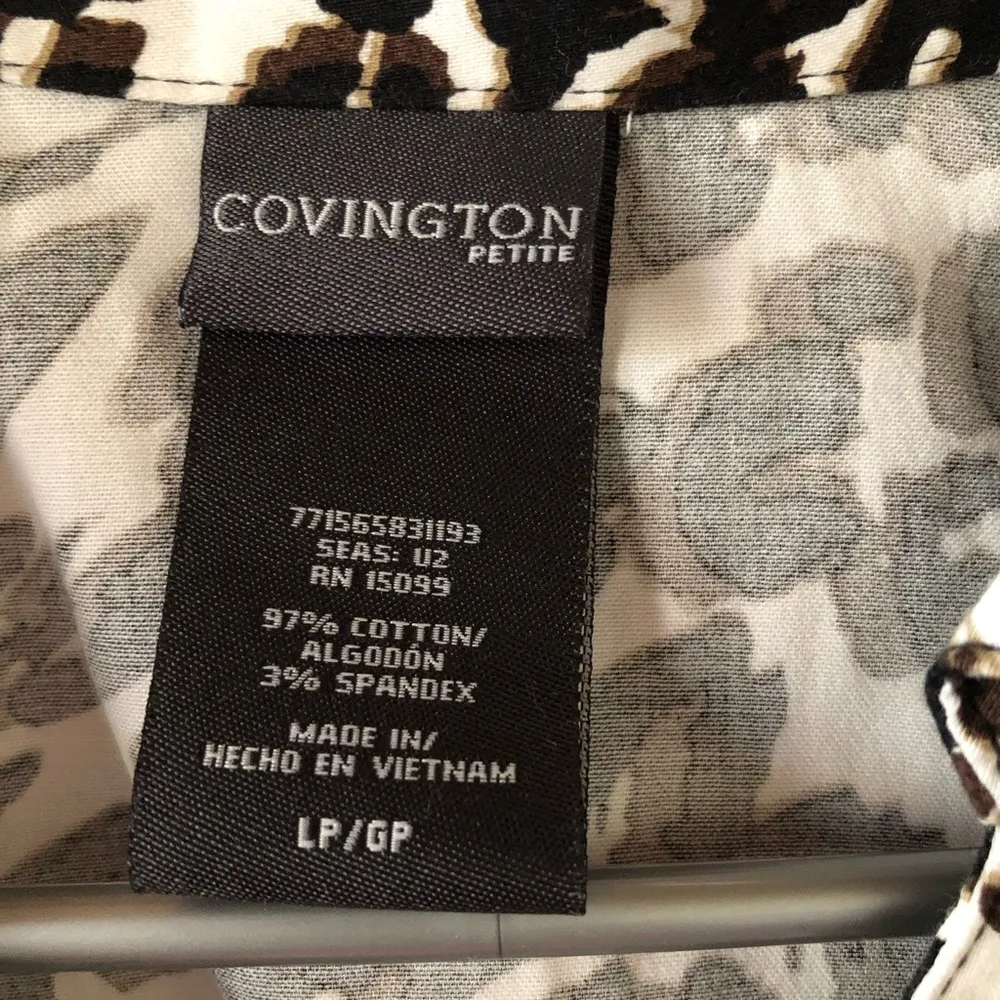 Womens COVINGTON Sleeveless Buttoned Down Shirt Size Petite Large New - Image 4