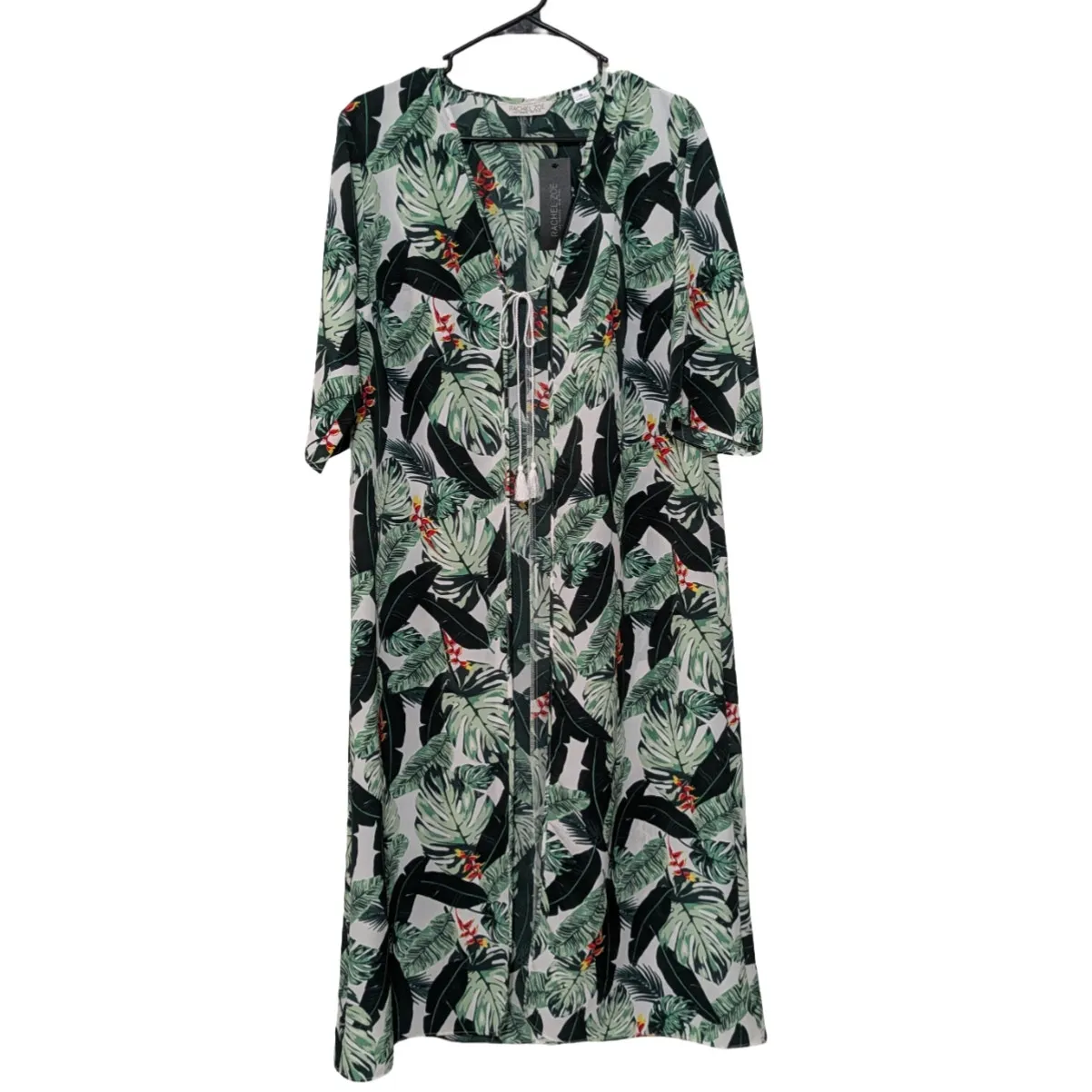 Rachel Zoe Los Angeles Palm Print Duster Jacket Kimono Coverup - Image 6
