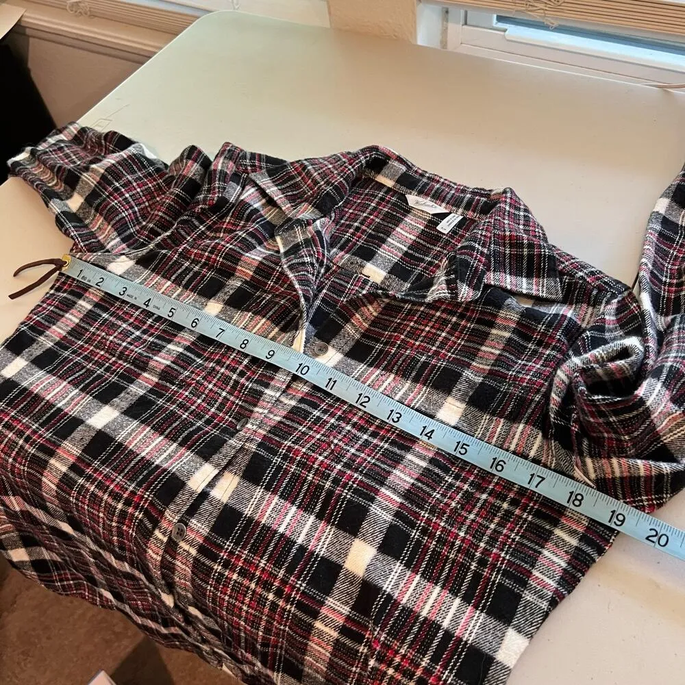 Woolrich Black & Red Cotton Checkered Plaid Print Button Front Long Sleeve Shirt - Image 10