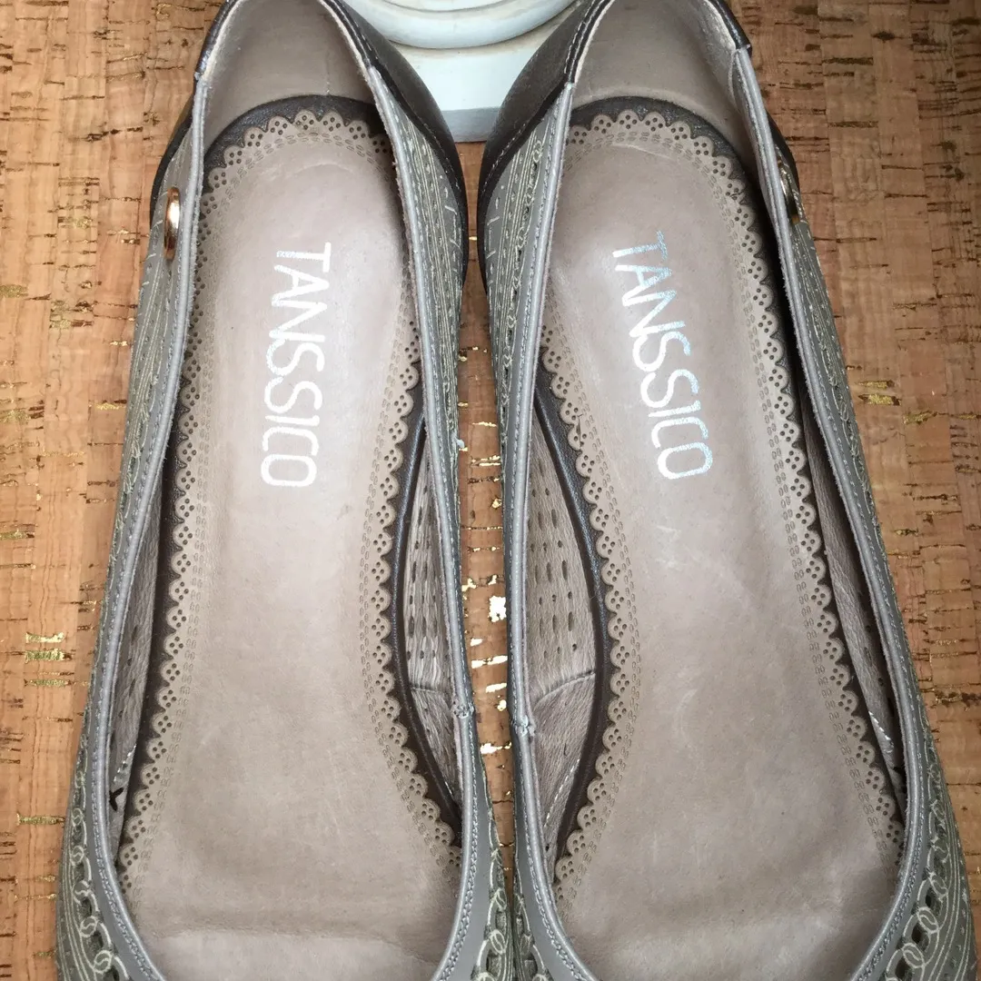 Tanssico Beige Casual Heel Shoes Tan Size 10 - Image 7