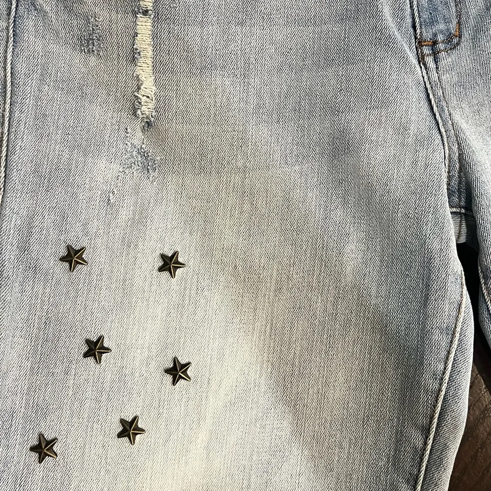 STS Blue Taylor Straight Leg Star Studded Jeans Size 29 NWOT - Image 7