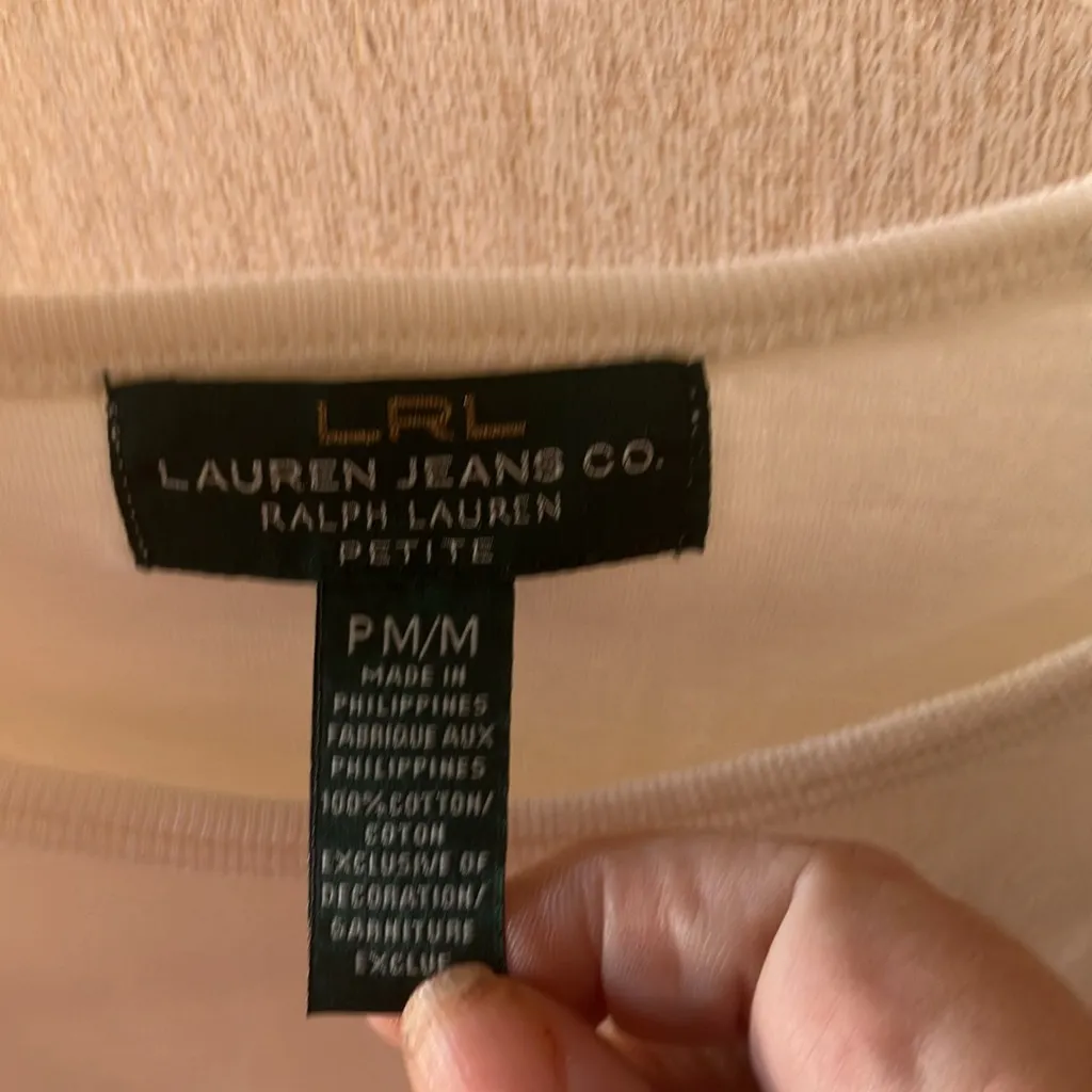 FINAL MARKDOWN Lauren jeans company graphic Tee petite medium Size undefined - Image 3