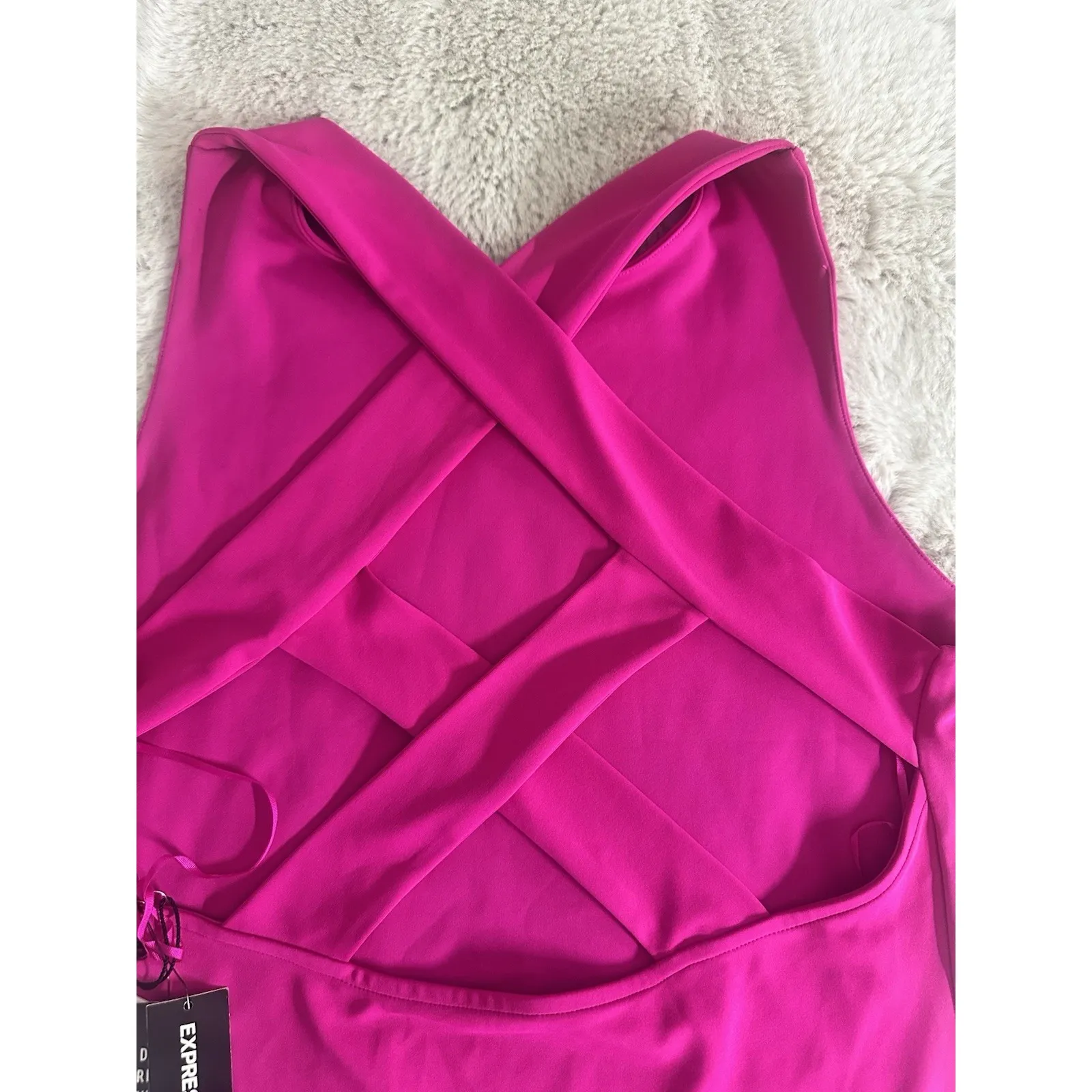 Womens Express Hot Pink Body Suit Size Large - Image 3