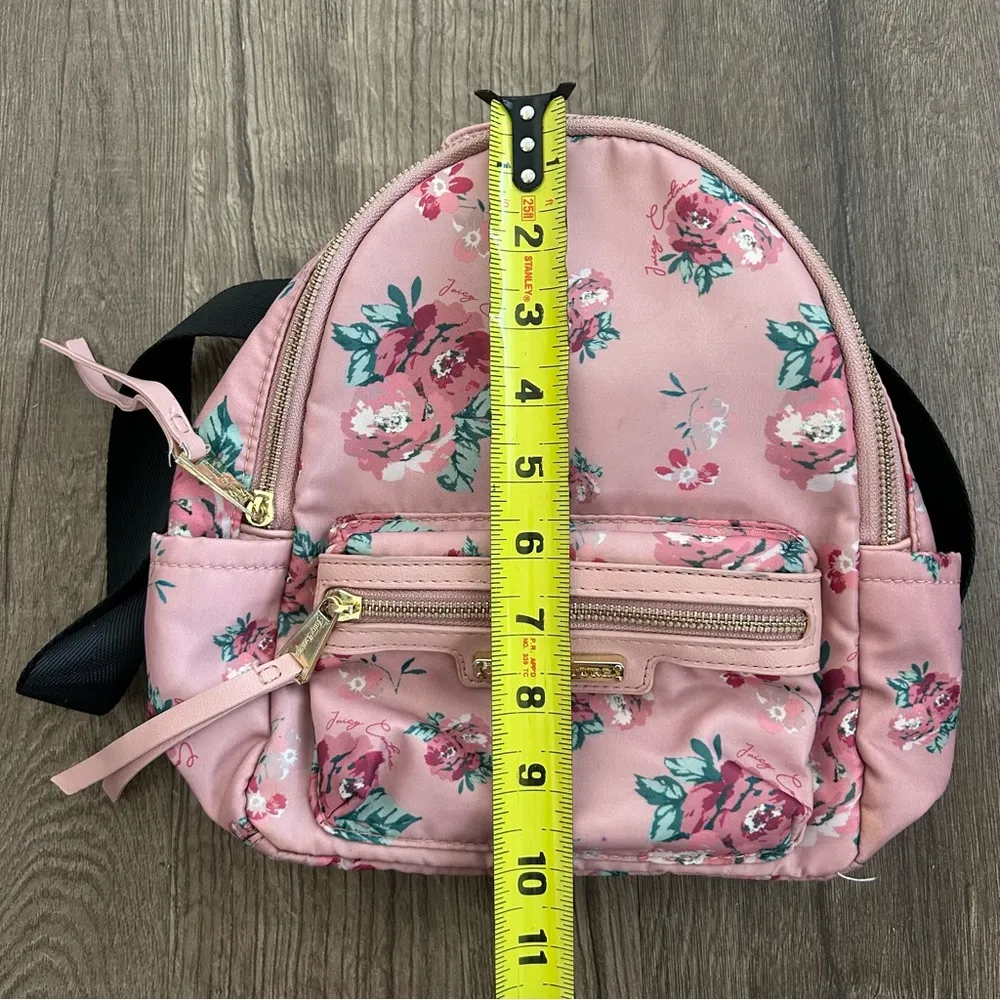 Juicy Couture Varsity Blooms Pink Floral Nylon Backpack - Image 7