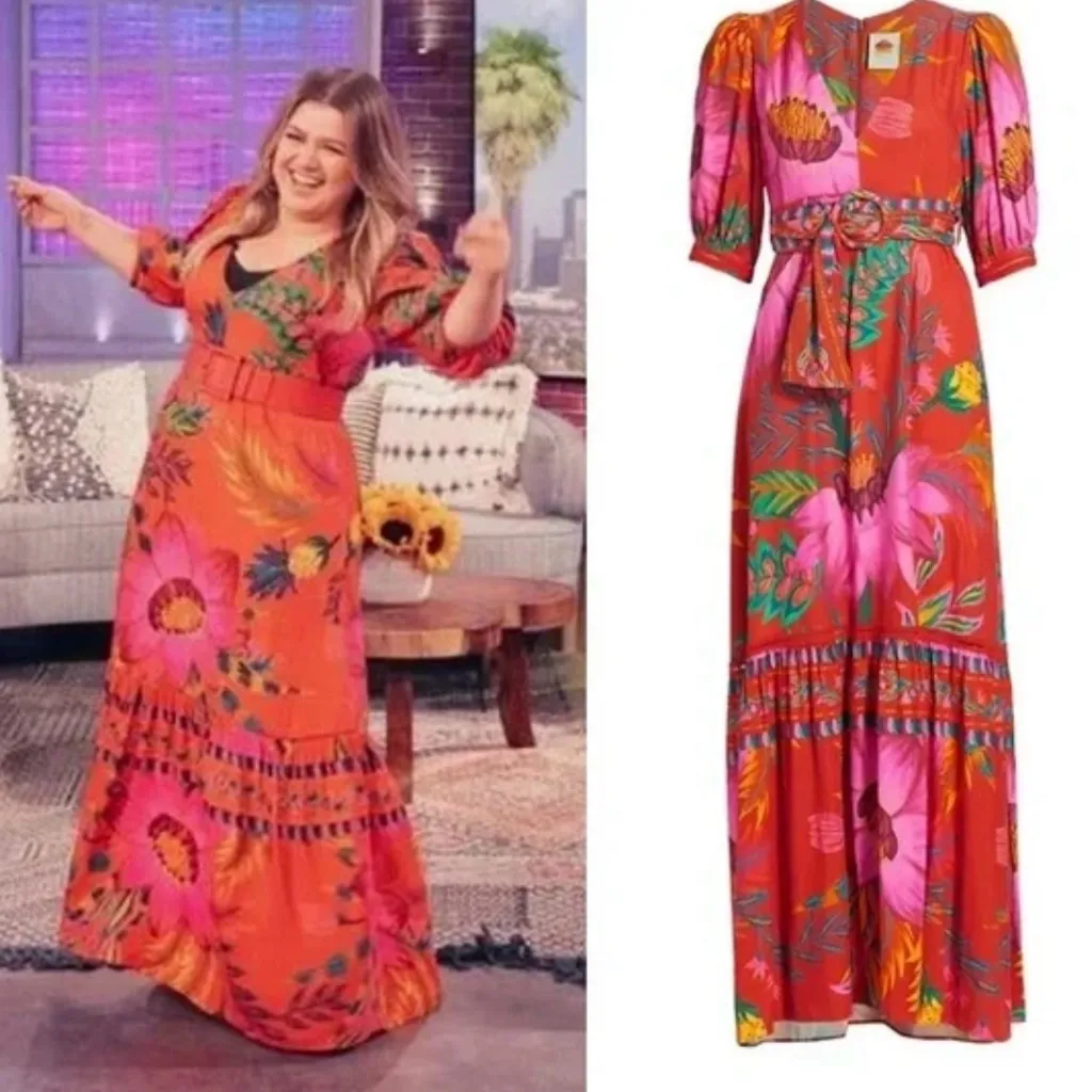 FARM RIO Floral Maxi Dress size Medium - Image 13
