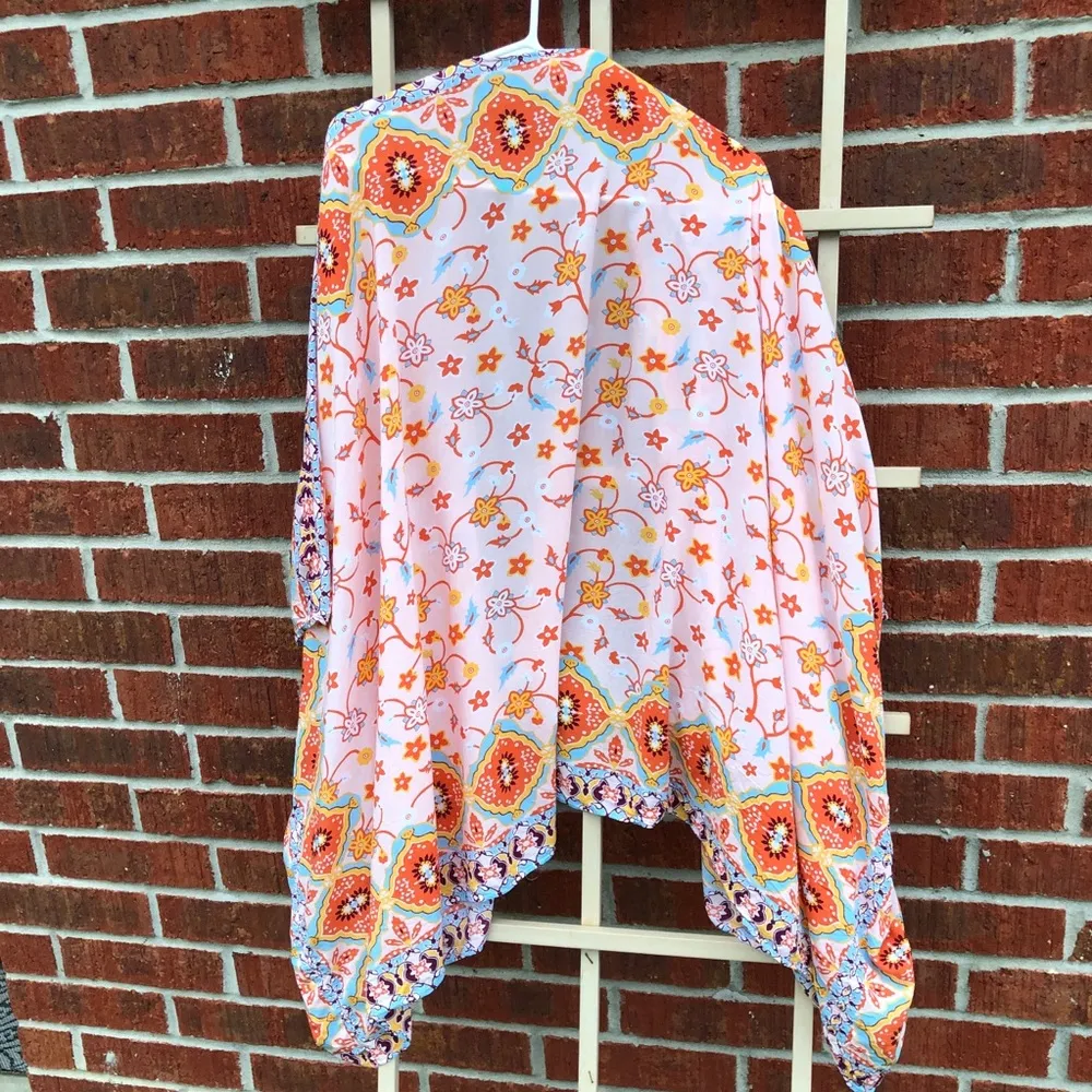 Forever 21 Short Tropical Kimono Swim Coverup - Image 3