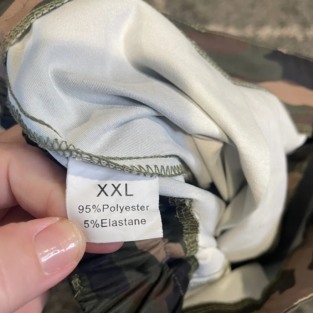 Womens Cargo Camo Pants High Waist Slim Fit Jogger Size XXL Green - Image 10