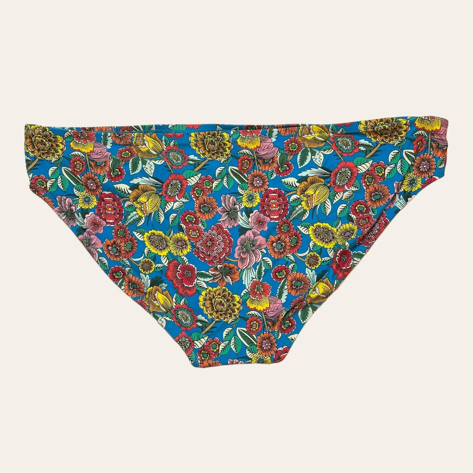 J Crew Blue Bright Floral Bikini Bottom‎ Size XXL New - Image 2