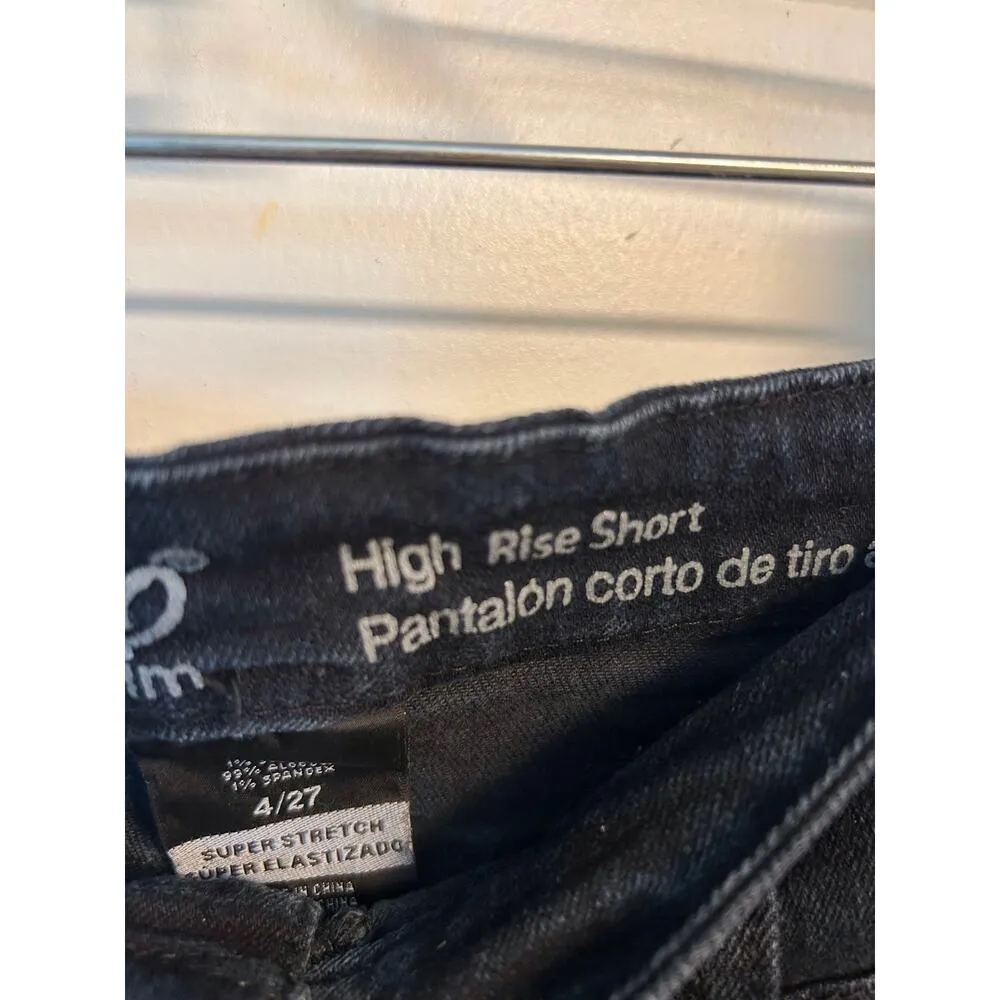 Mossimo black high waist button up shorts with folded hem Size 4 - Image 8