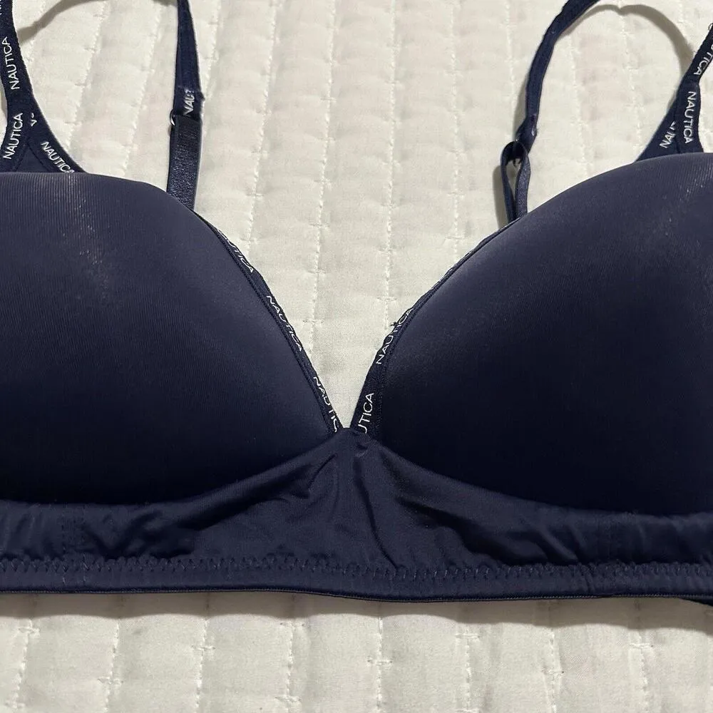 Nautica Blue Very Lightly Lined Wireless  Bra 36C - Image 2