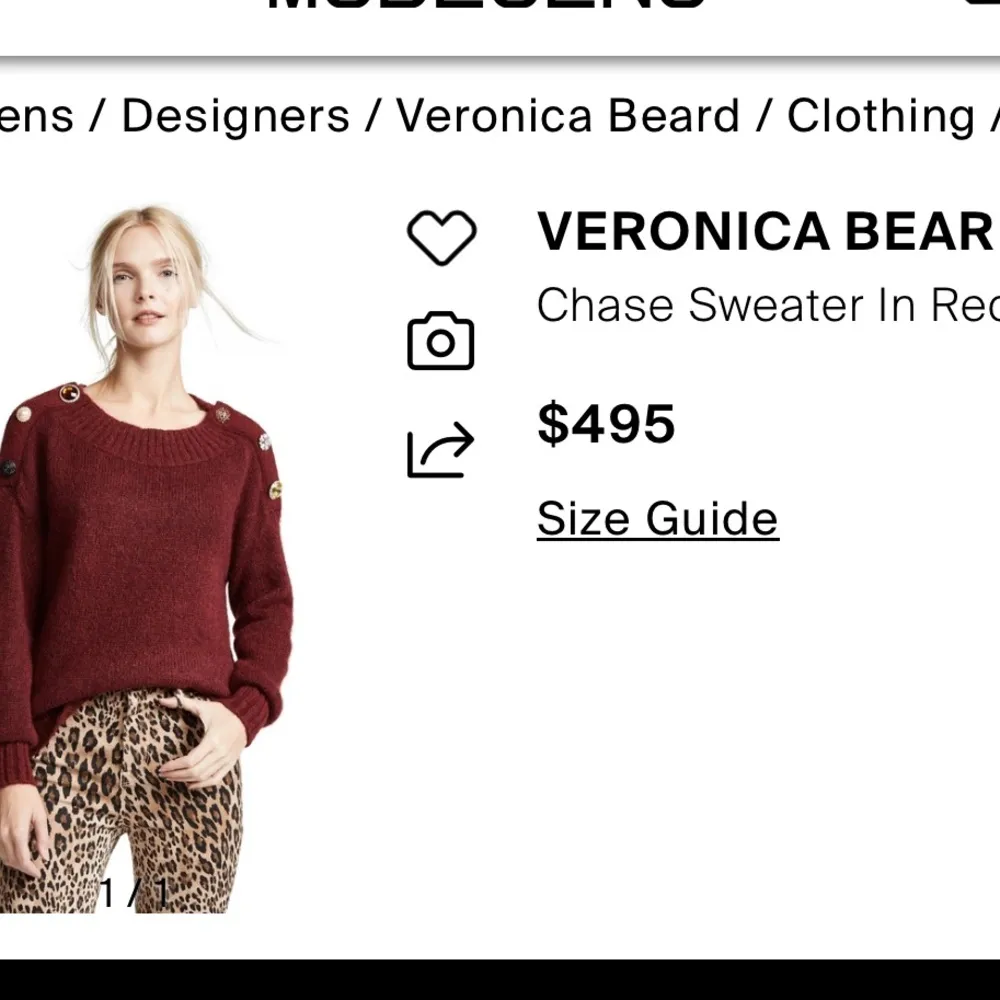 Veronica Beard Chase Sweater In Red Alpaca Wool Nylon Blend Size Large - Image 9