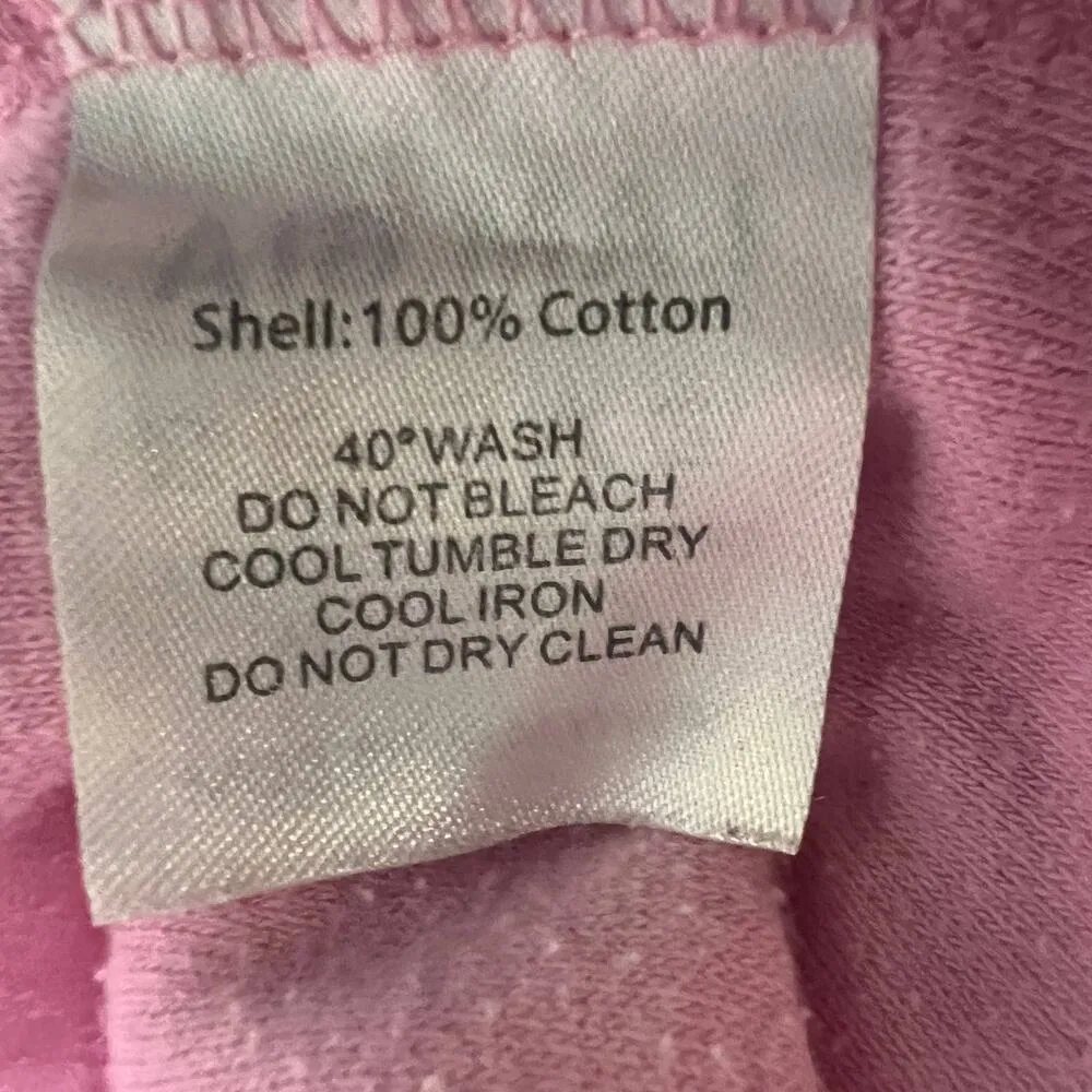 I.AM.GAIA Terry Pants Womens XS 100% Cotton High Waist Wide Leg Gilry Romantic Pink - Image 12