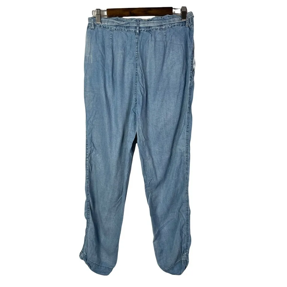 Boutique Mustard Seed High Waist Chambray Denim Paperbag Pants L - Image 2