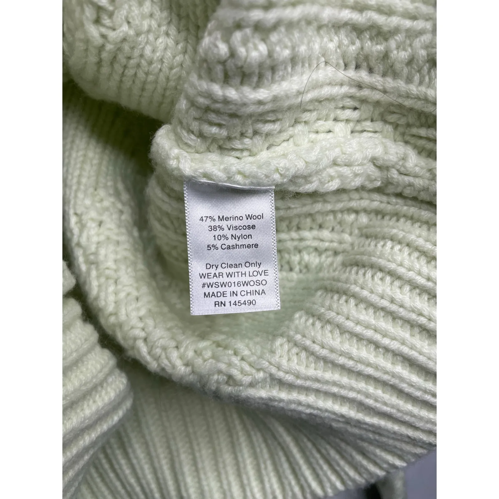 Electric & Rose Anthropologie Lime Green Chunky Oversized Sweater Women size XS - Image 4