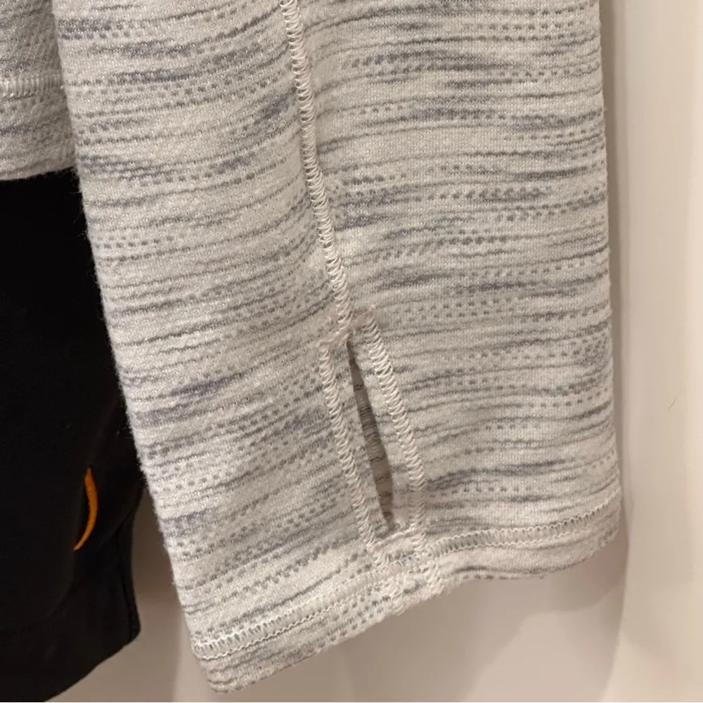 Lululemon Sweat Embrace Long Sleeve Shirt Tiger Space Dye Black White Size 8 - Image 6