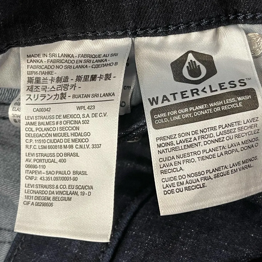 Levi’s Womens SZ 22W Classic Straight Jeans Mid-Rise Stretch Pockets Dark Wash - Image 12