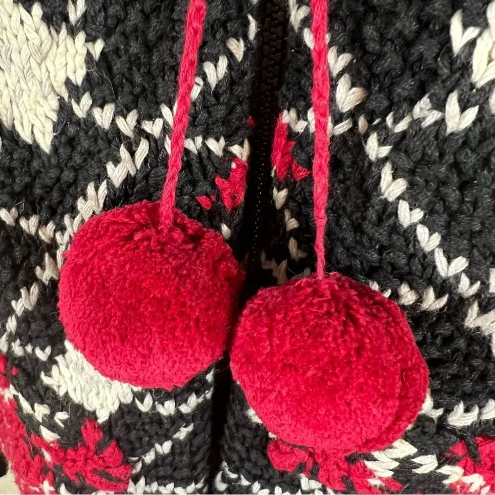 ElandāCarello Argyle Style Print Ugly Christmas Sweater Zip FrontāCardigan Size L - Image 7