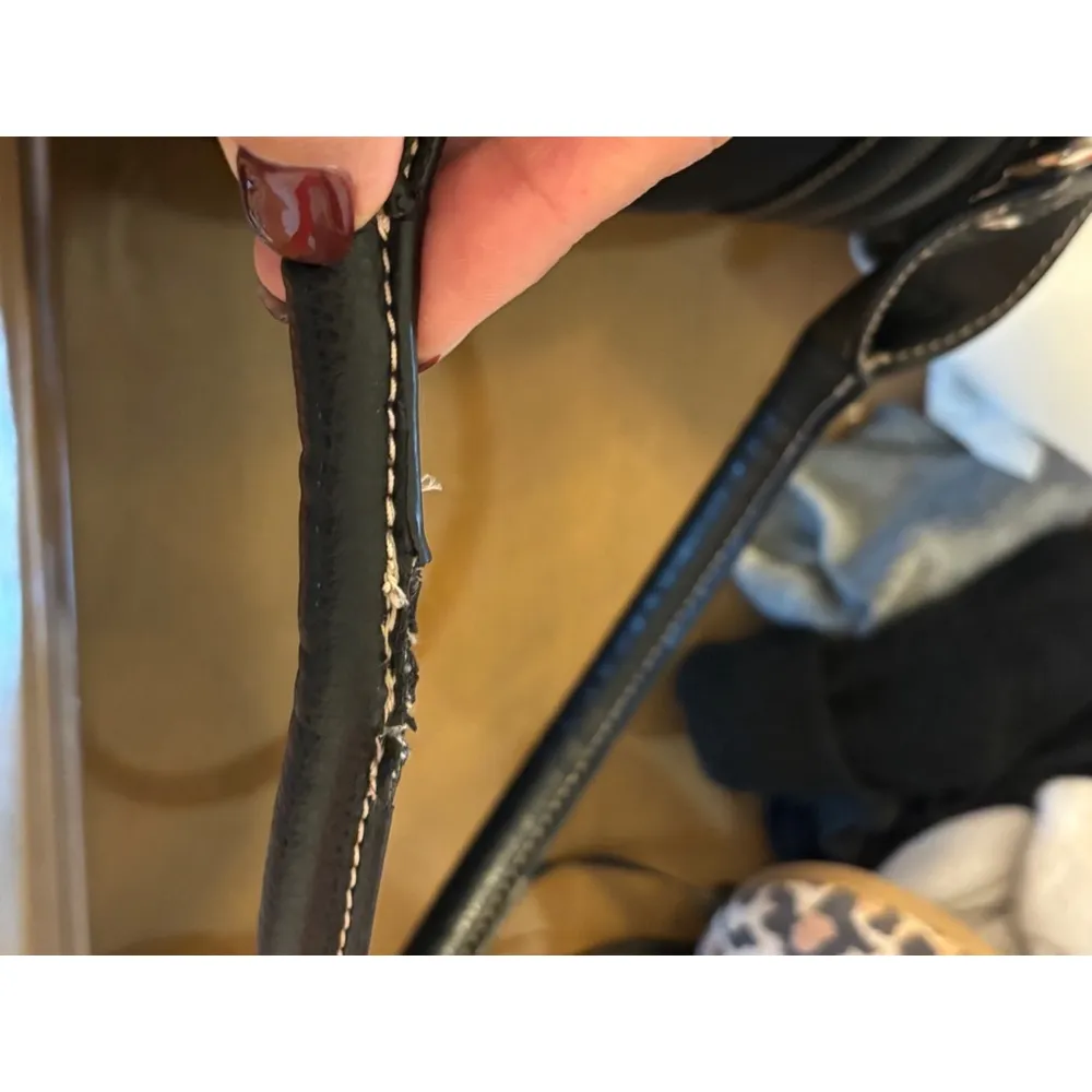 Vintage  Black Multicolor Handbag - Image 5