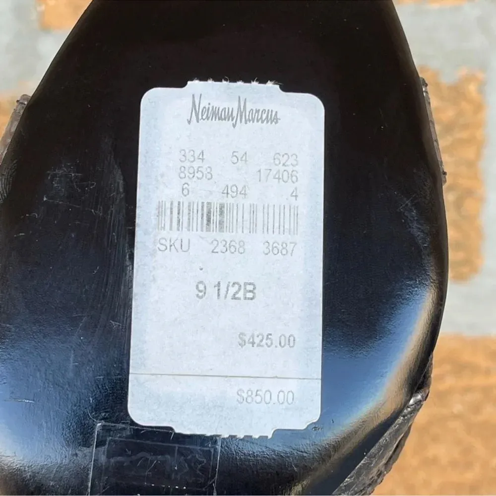 Lanvin Paris cylinder heel pewter shoes 39.5/8.5 Gray - Image 12