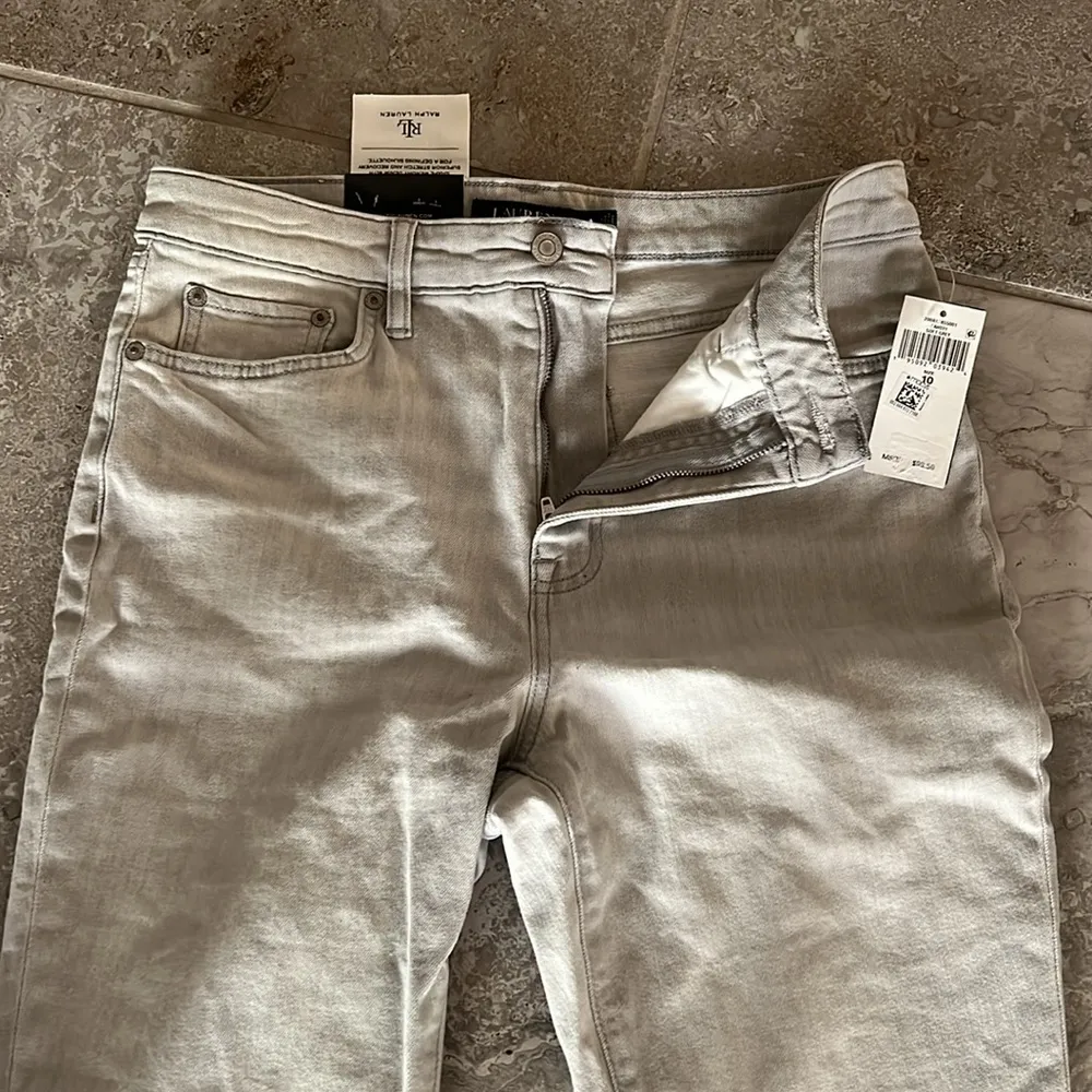 Lauren Ralph Lauren High Rise Skinny Ankle Jeans, Grey, Size 10 New w/Tag $99.5 - Image 5