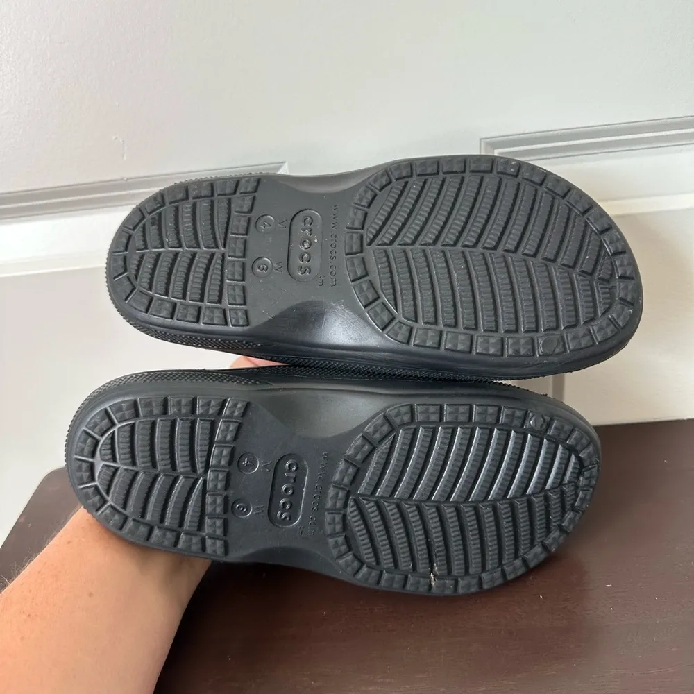 Crocs Black Baya Two Strap Sandals Slides Unisex Women’s Sz 6 Men’s 4 - Image 6