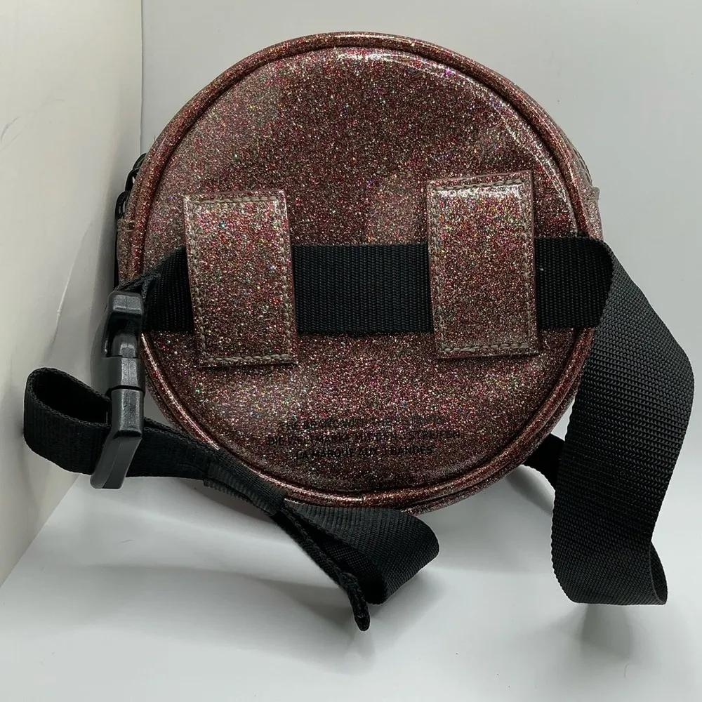 Rare HTF Authentic Adidas Glitter Round Brown Waist Bag Fanny Pack Carryall Bag - Image 2