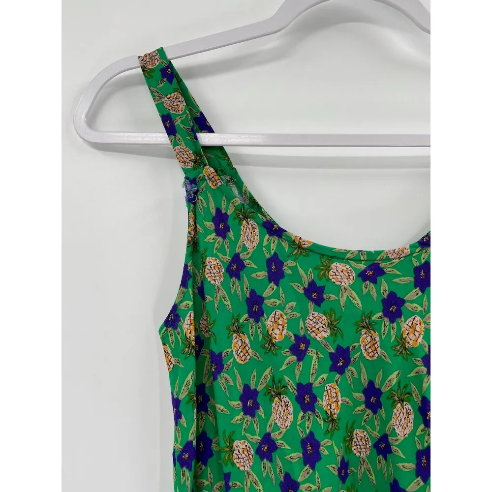 Hilo Hattie The Hawaiian Original Green Pineapple Print Sleeveless Dress Size S - Image 2