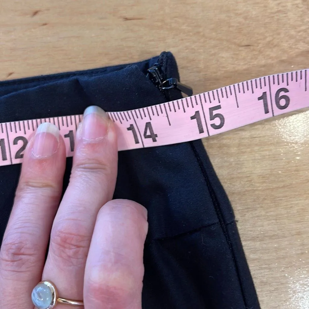 Nic+Zoe Womens Flat Front Mid Rise Straight Leg Slack Pants Black Size 6 - Image 7